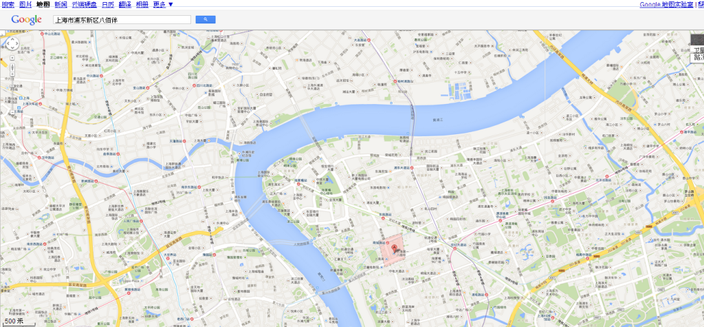 上海 Google 地图500m